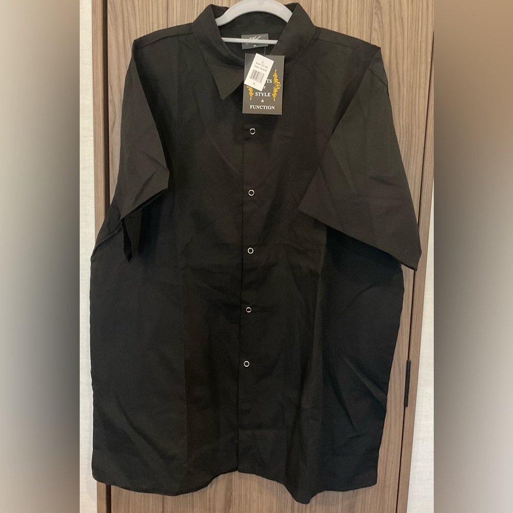 NWT Chef Code Designer Culinary Apparel Black Unisex Shirt Size XL